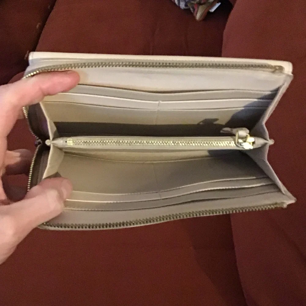 Chloe Pale Pink Leather Zip-Around Wallet